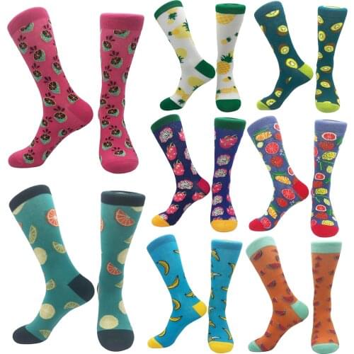 2021 new cotton fashion mens socks party fun style in tube colorful stockings women stockings students cartoon socks