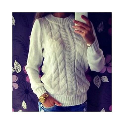 New Arrivals Women Long Sleeve Loose Pullover Sweater Knitted Coat Jacket Outwear Casual Solid Sweaters