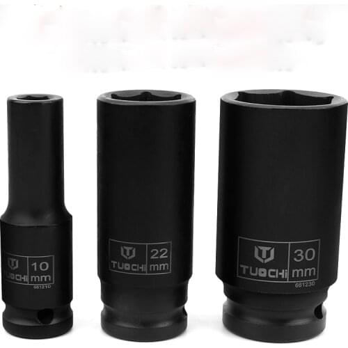 1PCS 1/2" Drive Deep Impact Sockets Metric Air Pneumatic Socket Wrench Head Standard Durable for Car Auto Truck Repair Tools