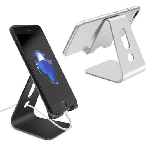 Suitable for Flat Metal Universal Aluminum Alloy Desktop Phone Holder Computer Holder for IPad Mini