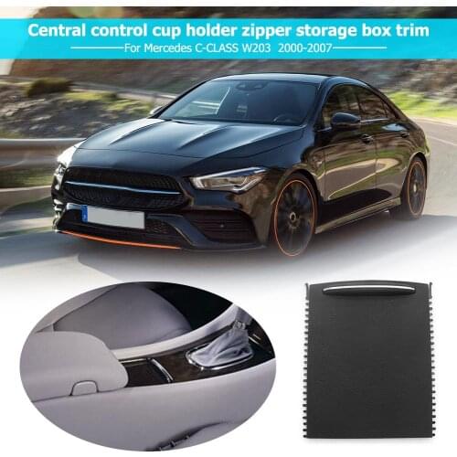 Durable Black Car Center Console Roller Blind Cover for Mercedes Benz C-Class W203 Refined Car Interior Accessories