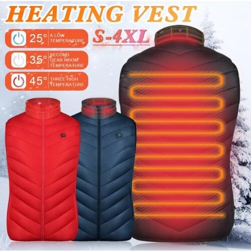 Dropshipping Self Heating Vest Winter Smart Washable Adjustable Electrical USB Warm Jacket Heating-Vest Thermal Outdoor Clothes
