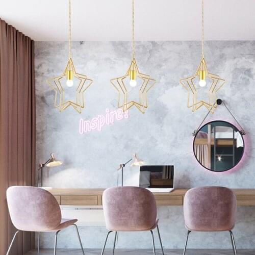 Nordic Modern loft hanging Iron Pendant Lamp Fixtures E27 LED Pendant lights for Kitchen Restaurant Bar living room Bedroom
