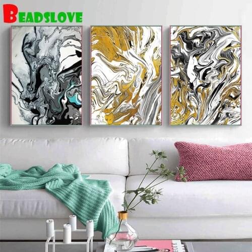Triptych Abstract Watercolor Style Diamond Embroidery Full Square Round 5d diy Diamond Painting Wall Decoration