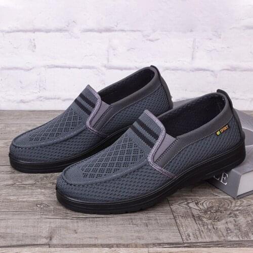 Mens Casual Shoes Summer Mesh Flats Shoes For Men Loafers Leisure Shoes Breathable Man Sneakers Outdoor Walking Footwear