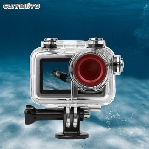 Sunnylife Sport Camera 60 Meters Waterproof Case Diving Shell Housing for OSMO ACTION Underwater Case Protection Shell