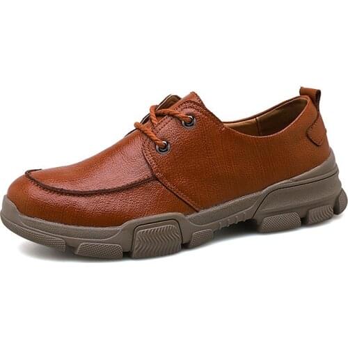 High Quality Outdoor Mens Tooling Shoes Platform Non-slip Trekking Work Shoes for Men Brand Trend Leather Casual Designer Shoes