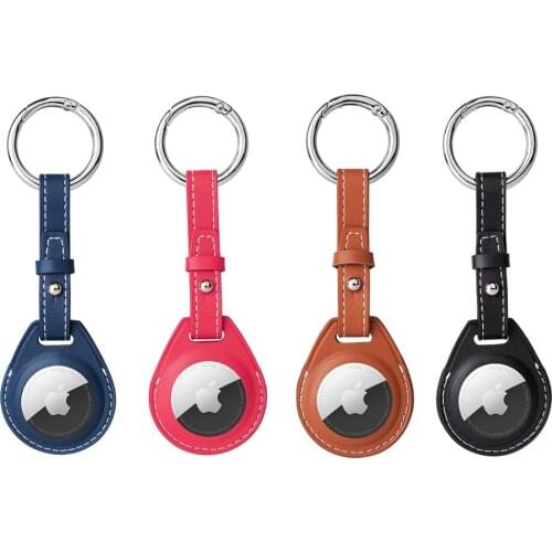 Protective Cover PU Leather Case Location Tracker Protector for AirTags Tracker