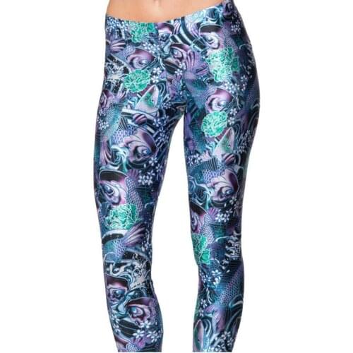 Women 3D fish print Leggings Summer autumn Fashion Women female clothing Polyester Leggings Pencil Trousers Jeggings