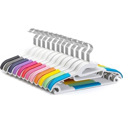 10 pcs/lot 41.5cm Non-slip Plastic Clothes Hangers Multifunctional Magic Clothing Hanger Seamless Laundry Drying Rack