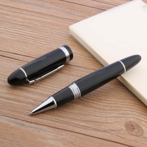 159 champagne black Lacquered With Silver Trim 0.5mm Roller ball Pen