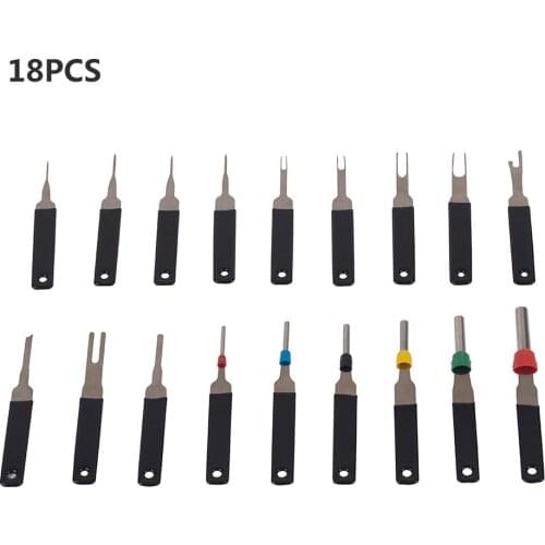 18PCS Car Plug Terminal Removal Tool Car Terminal Repair Hand Tool Wire Crimp Connector Extractor Kit Accessories
