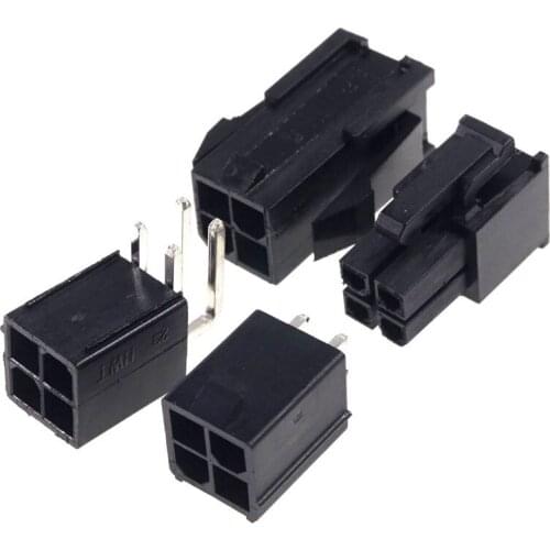 20pcs CPU 4 Pin Receptacle Plug Housing Male PCB Header Pins EPS ATX PSC Motherboard Mainboard Connector Shell Wafer 4.2 mm