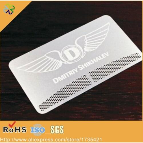 2016 new design (250pcs/lot)custom logo/words/logo high-grade stainless steel material business card