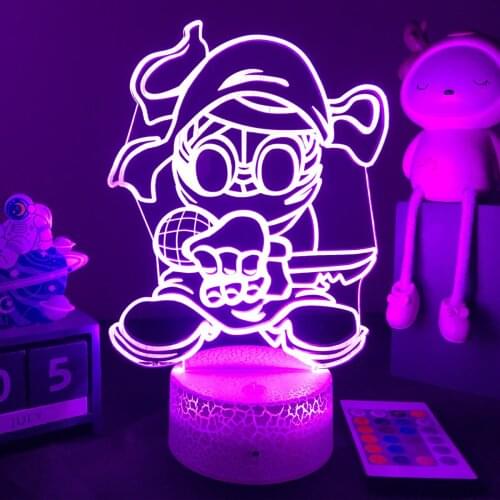 3D Game Lamp Friday Night Funkin Night Light Hank J.Winbleton Figure for Bedroom Decor Bedside Lamp Kids Gamer Birthday Gifts