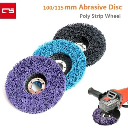 100/115mm Poly Strip Disc Abrasive Wheel Paint Rust Remover Clean Grinding Wheels Disc for Motorcycles Durable Angle Grinder Car