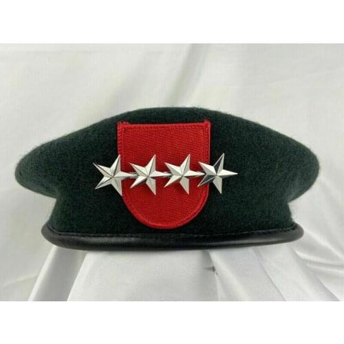 US Army 7th Special Forces Group Green Beret Officer 4 Star General Rank Hat armyshop2008