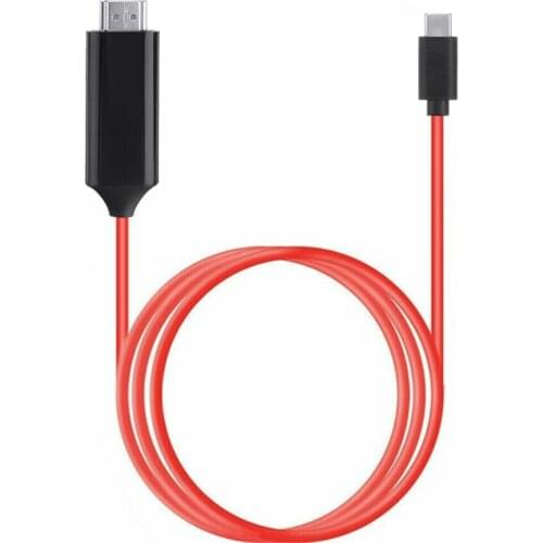 Audio Video Parts 1pc 2M USB 3.1 Type-C Adapter 1080P 4K HDTV HDMI-compatible Converter Cable for S-amsung Macbook Android Phone