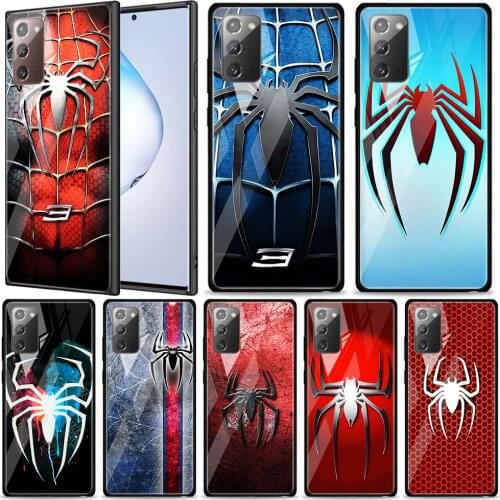 Spider Marvel Cool for Samsung Galaxy Note 20 Ultra 10 Lite Plus 9 8 5G A70 A50 A40 A30 A20 Tempered Glass Phone Case