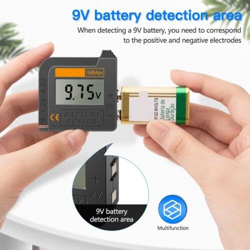 Digital Lithium Battery Capacity Tester 168Max Universal test Checkered load analyzer Display Check AAA AA Button Cell