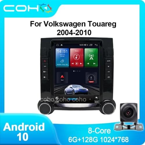 COHO For Volkswagen Touareg 2004-2010 Car Multimedia Player Radio Coche Android 10 Octa Core 6+128G