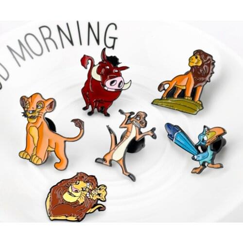 The Lion Enamel Cartoon Brooches Pin for Women Men Lapel Pins Clothes Hat Backpack Bags Badge For Kids Gift-40