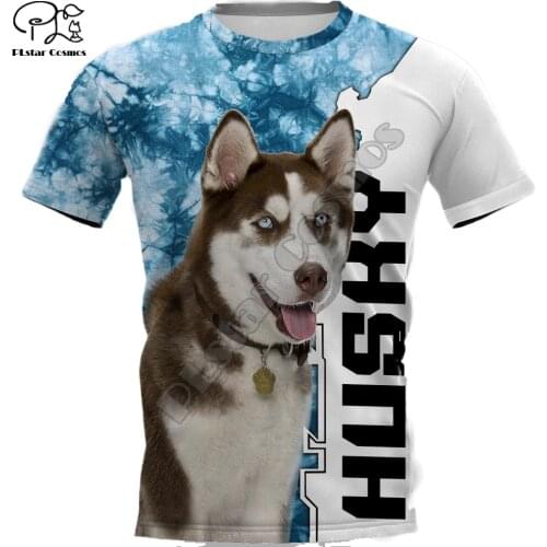 Mens women Siberian Husky 3d t shirt Summer Sled Dogs Print tshirts tees casual short sleeve tops quick dry harajuku tee