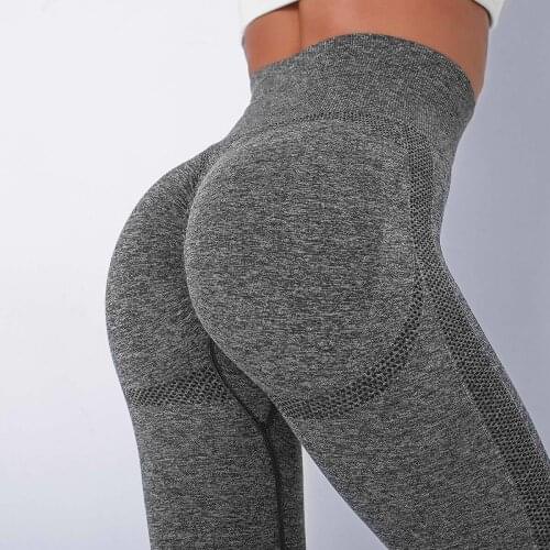 New Hip Push Fitness Female Seamless Knitting Legging High Waist Running Clothing Yoga Pants Stretchy Sport Leggings 11 Colors