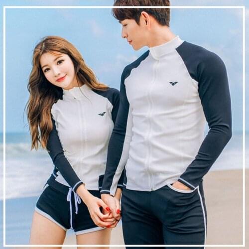 Swimsuit Bikini Suit Sport Women Bathing Suits 2020 High Waist Dress Plus Size Swim Men Split Long Sleeve Swimwear Cover Stomach