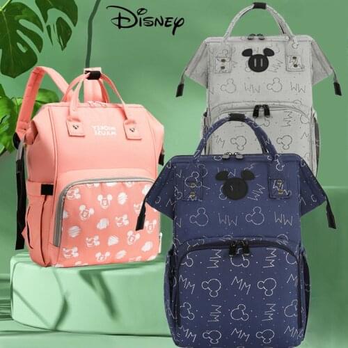Disney Cartoon Diaper Bag Multi-Function Maternity Backpack Multi-style Large Capacity Mommy Bag Travel Infant Bag For Nursing