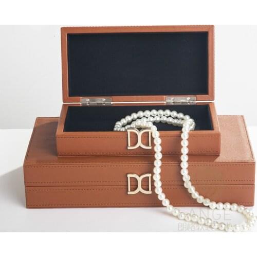 Model Room Jewelry Box Modern Home Neo-classical Bedroom Decoration Box Decoration Leather Storage Storage