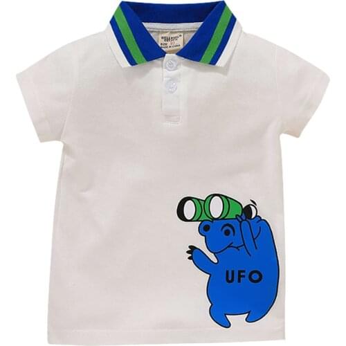Toddler Kids Fashion Short Sleeve Lapel Button Tops Children Baby Boys Girls Stylish Summer lovely T-shirts for Daily Wear