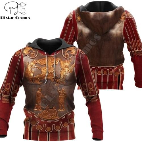 Roman Armor 3D All Over Printed Mens hoodies Harajuku Streetwear Fashion cosplay Hoodie Unisex Autumn Jacket Tracksuits