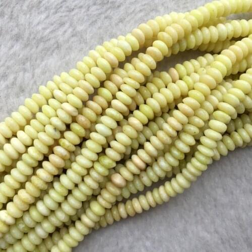Natural Yellow Lemon Jasper Rondelle Loose Stone Jewelry Necklaces or Bracelets Beads 15" 05966