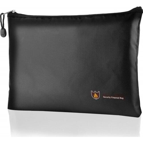 Portable Fireproof & Waterproof Document Envelope File Folder Cash Pouch Fireproof Money Bag Lipo Safe Bag for Home Office S/M/L