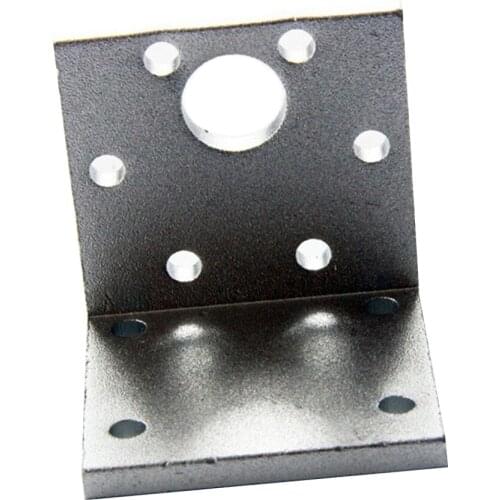 Silver 37mm DC Gear Motors Mounting Bracket, L-shape Fixed Seat, Gear Reduction Motor Holder