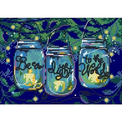 Wishing bottle patterns counted 11CT 14CT 18CT Cross Stitch Set DIY Cross-stitch Kits Embroidery Needlework Home Decor