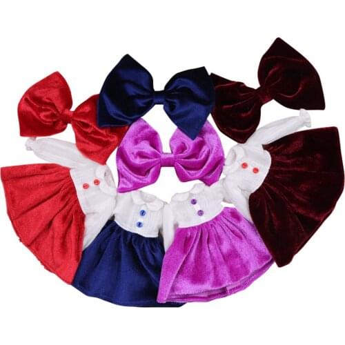 ICY DBS Blyth DollDBS Blyth icy 1/6 30cm BJD clothes cute bow dress suit flannel high quality for Neo girl gift toys