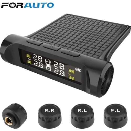 Smart Car TPMS Tyre Pressure Monitoring System Digital LCD Display Auto Security Alarm Systems Temperature Warning Fuel Save