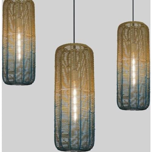 Nordic retro Pendant Lights private corridor retro restaurant original designer original lighting hemp rope LU807138