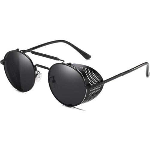 Steampunk Men Sunglasses Women Decoration Stylish Metal Sunglass Round Holiday Party Driving Eyewear JY66247-5