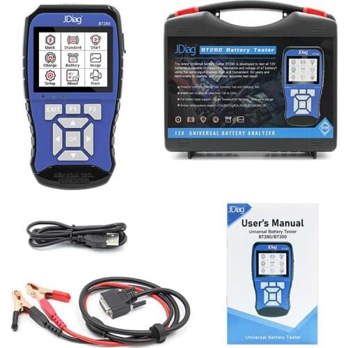 BT280 12V Battery Tester For Car/Truck/Motorcycle Code Readre Universal Automotive Battery Analyzer Car Battery Tester Tool