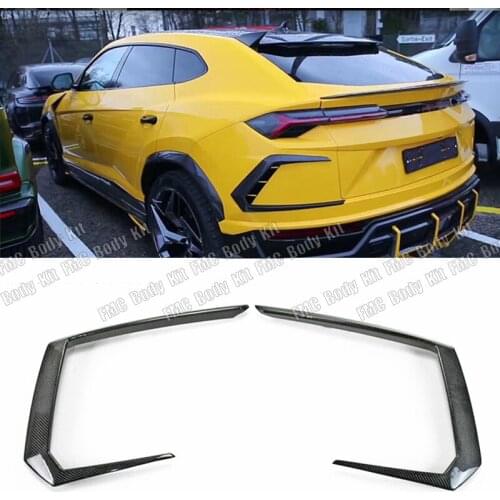 Coche carrocería Exterior Spoiler ala de cola labio para Lamborghini Urus de fibra de carbono Real trasero para lateral de parac