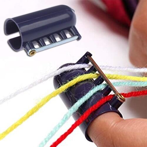 1 Pc Knitting Needle Thimble Finger Splitter Crafts Ring Type Knuckle Jacquard Assistant Tool Sewing Accessories