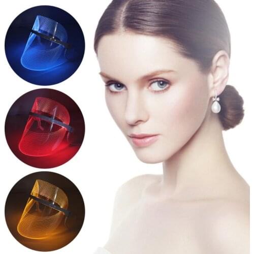 3 Colors LED Light Photon Therapy Skin Rejuvenation Facial Neck Anti Acne Anti Wrinkle Therapy Mask Beauty Device Face Skin Care