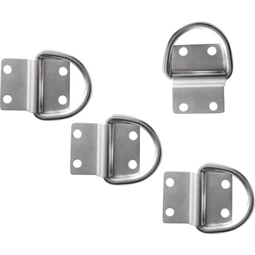 4 Pieces Lashing Ring Staple Cleat Tie Down For Trailer Van Truck Boat Rope