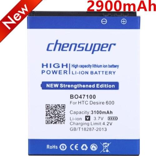 Chensuper BM60100 2900mAh For HTC Desire 600 400 500 Dual SIM 609d 5060 T528 C525c 5088 C525E T606W T608T T528d BO47100 Battery