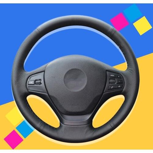 Auto Braid On The Steering Wheel Cover for BMW F30 F31 F34 F20 F21 F22 F23 Hand Stitched Interior DIY Car Braiding Wheel Covers