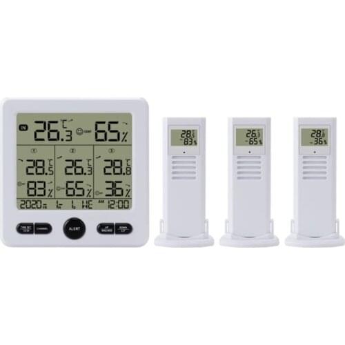 Wireless Weather Station Digital Thermometer Hygrometer with Max Min Alarm ℃ / ℉ 203F
