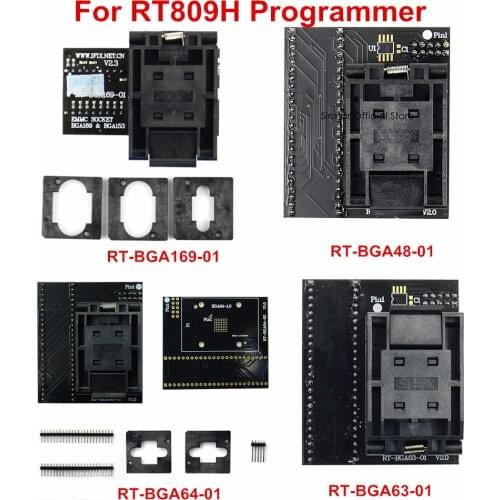 BGA63 BGA64 BGA48 BGA169-01 Programmer Adapter Socket For RT809H EMCC Nand Flash Programmer